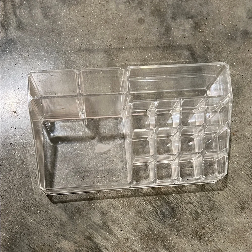 Clear Acrylic Makeup & Desk Organizer - Multi-Compartment Storage